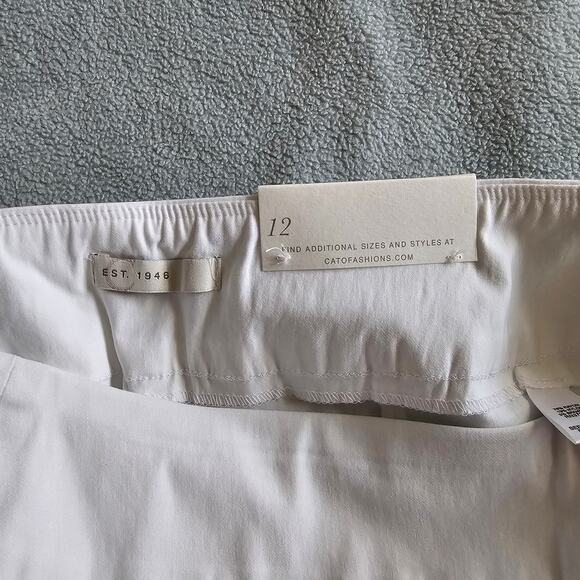Est. 1946 White Capris Mid-Rise Cropped Pants Size 12 Contemporary Stretch NEW - Picture 9 of 9